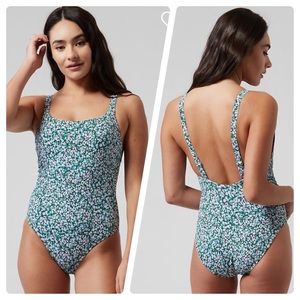 ATHLETA HERMOSA ONE PIECE SWIMSUIT //  Camo Flora Gables